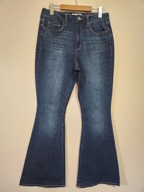 Project Green Label High Rise Dark Wash Flare Bell Bottom Jeans Size 13 31W